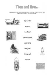 Technology - Then and Now - worksheet #2