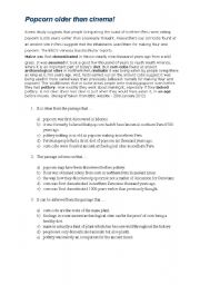 English Worksheet: Reading comprehension activity