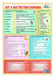 English Worksheet: Let�s Go To The Cinema