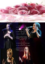 English Worksheet: Listening - Adele - Love Song - Saint Valantines Day Lyrics