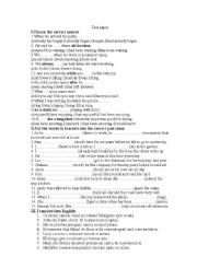 English Worksheet: present tenses
