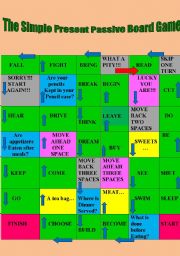 English Worksheet: the present simple passive board game