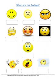 Learn the Feelings worksheet