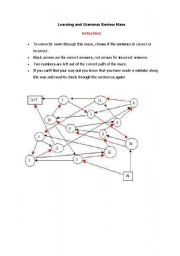 English Worksheet: Grammar Maze