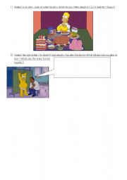 English worksheet: Homer is on diet ! Change your food habits ! 