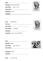 English Worksheet: Identity cards