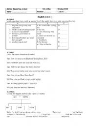 test for 7th formers n2 tunisian pupils