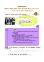 English Worksheet: Past simple & continuous 