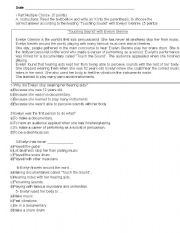 English worksheet: exam about Touching sound