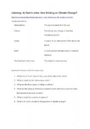 English Worksheet: Al Gore presentation climate change environmental themes