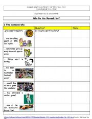 English Worksheet: Australian Football League (AFL) reading activity