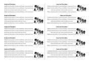 English Worksheet: parts song