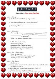 English Worksheet: Friends - The one with the candy hearts