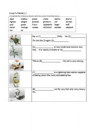 English Worksheet: Kung Fu Panda 2 Part 1