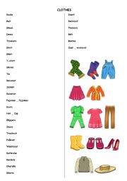 clothes list