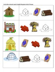 English Worksheet: types of houses