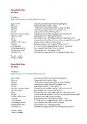 English Worksheet: Household