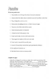 English Worksheet: Test passive voice