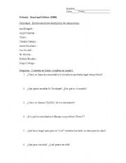 English Worksheet: Stand and Deliver Worksheet