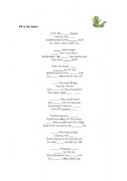 English worksheet: Songs