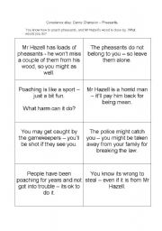 English Worksheet: Conscience Alley - Danny Champion of the World by Roald Dahl
