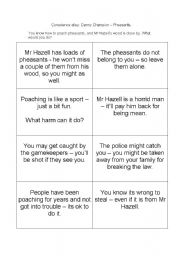 English worksheet: Conscience Alley - Danny Champion of the World by Roald Dahl