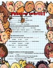 English Worksheet: Present Perfect 