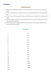 English worksheet: Numbers Revision