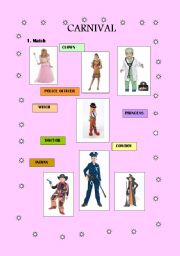 English Worksheet: Carnival Costumes