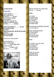 English Worksheet: Song: Let me be myself by 3 Doors down