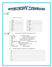 English Worksheet: present simple