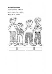 English Worksheet: Who is who?