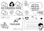 English Worksheet: Saint Valentines day card