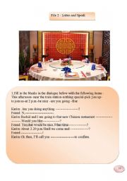 English Worksheet: restaurant