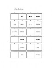 English worksheet: Stress Dominoes