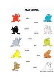 English Worksheet: Colours