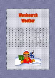 English Worksheet: Wordsearch Weather