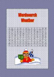 English worksheet: Wordsearch Weather