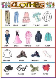 English Worksheet: clothes