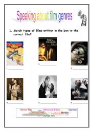 English Worksheet: Movies