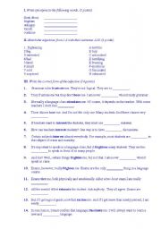 English worksheet: vocabulary check - adjectives