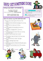 English Worksheet: HAVE SOMETHING DONE