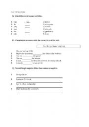 English Worksheet: QUIZ FOR 6TH GRADE