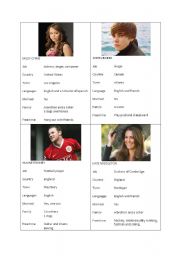 English Worksheet: Interview of a celebrity