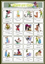 English Worksheet: Prepositions with Peter Pan and his friends