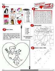 English Worksheet: Holiday Series 04_Valentines Day (Fully Editable + Key)