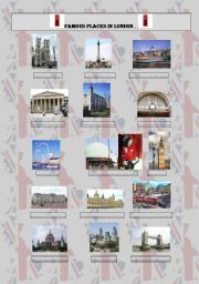 English Worksheet: famous places in London