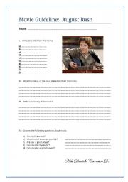 English Worksheet: August Rush Worsheet