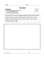 English Worksheet: House description