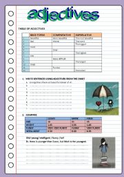 English Worksheet: ADJECTIVES